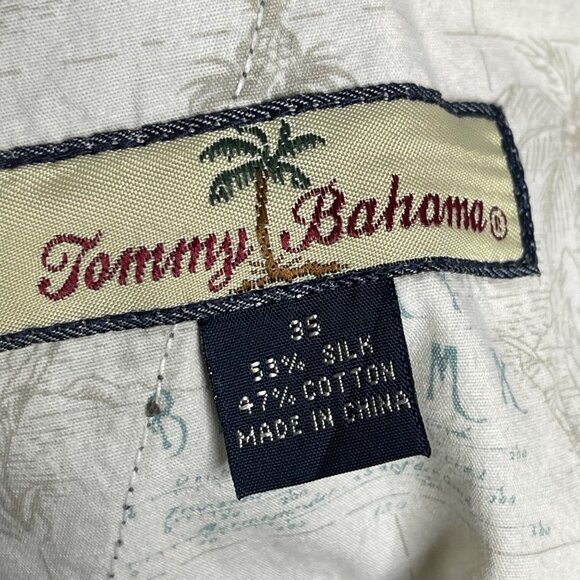 Tommy Bahama Cargo Shorts Green Mens 35 Silk‎ Cotton Preppy Coastal - Picture 4 of 9